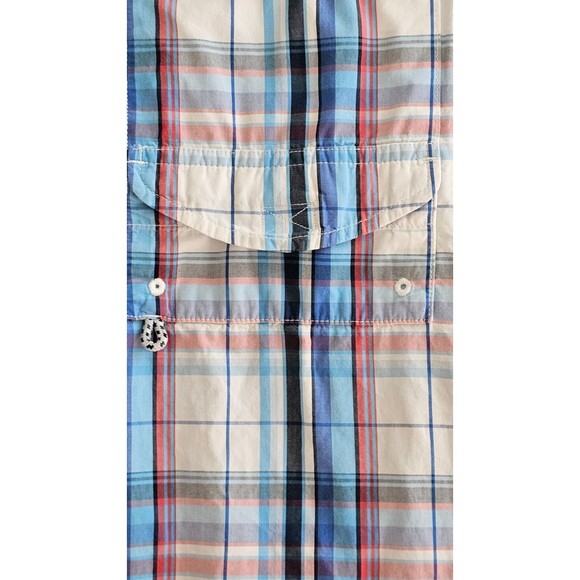 Columbia Men PFG Super Bonehead Multicolor Plaid Short Sleeve Camp Shirt Size XL - Picture 3 of 11